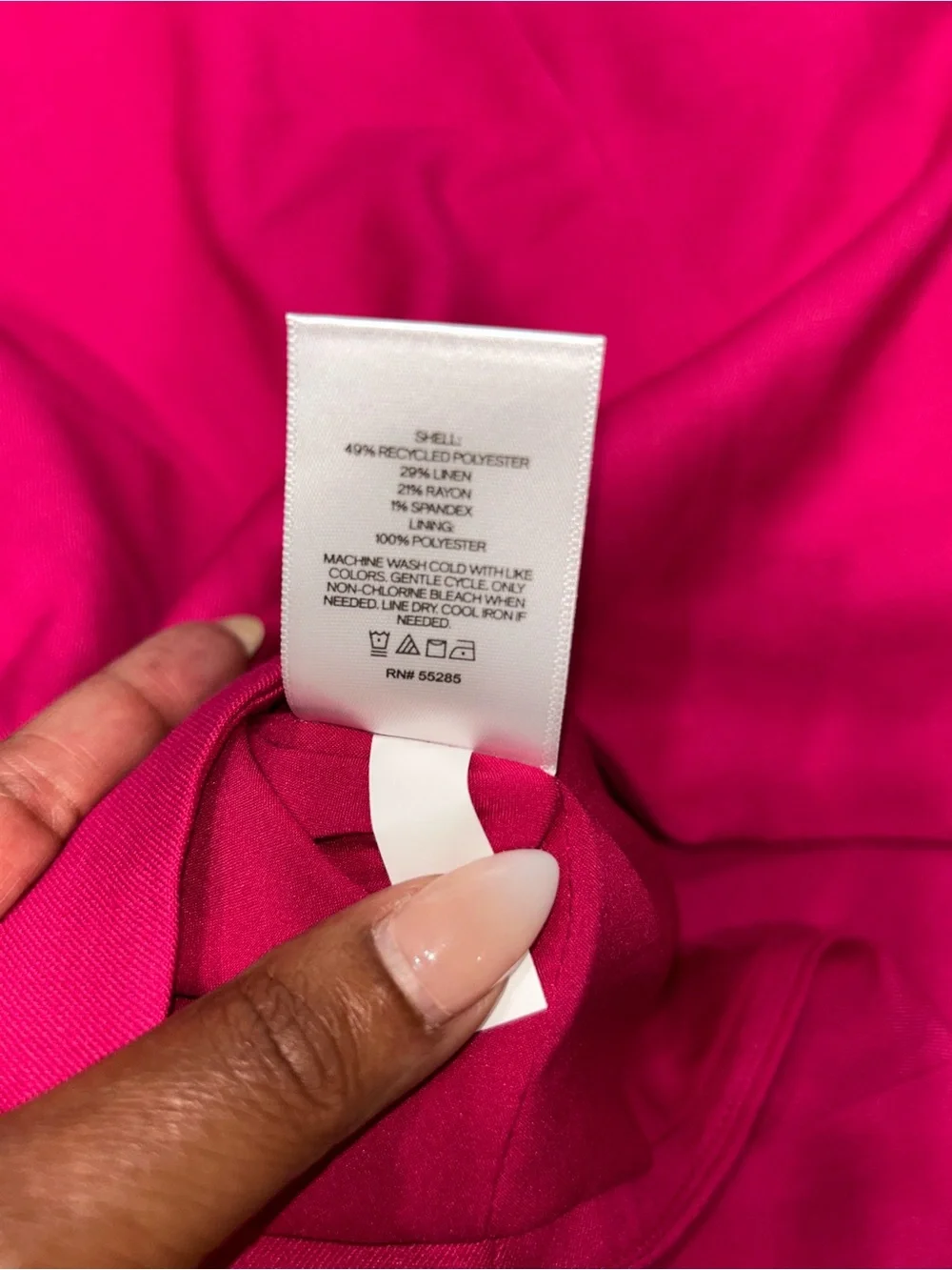 Express Fuchsia Tailored Vest (Size Medium) & High-Waist Shorts (Size 10) Set